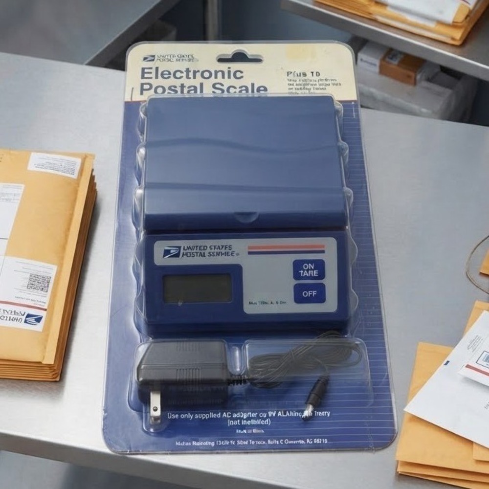 USPS Electronic Postal Scale 10lb Capacity Blue with AC Adapter New